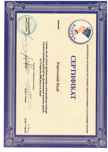 Сертифікат 2